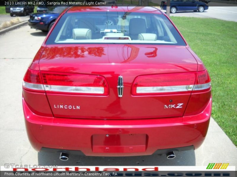 Sangria Red Metallic / Light Camel 2010 Lincoln MKZ FWD