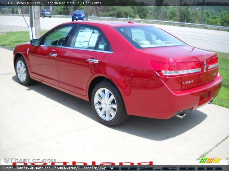 Sangria Red Metallic / Light Camel 2010 Lincoln MKZ FWD