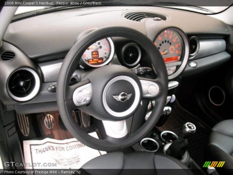 Pepper White / Grey/Black 2008 Mini Cooper S Hardtop
