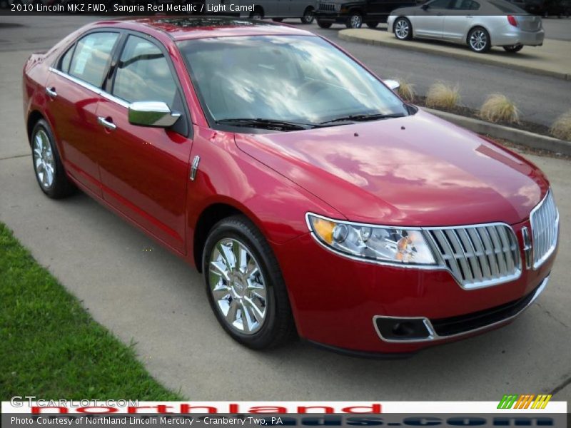 Sangria Red Metallic / Light Camel 2010 Lincoln MKZ FWD