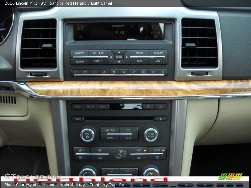 Sangria Red Metallic / Light Camel 2010 Lincoln MKZ FWD