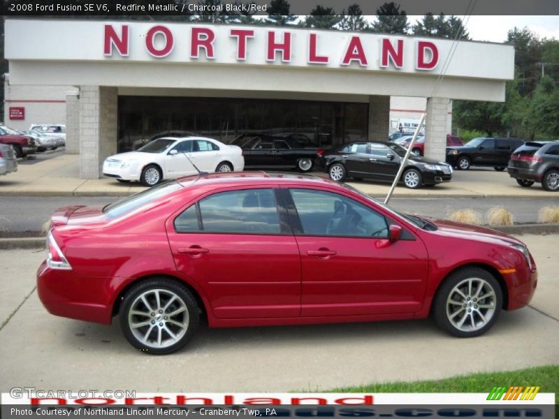Redfire Metallic / Charcoal Black/Red 2008 Ford Fusion SE V6