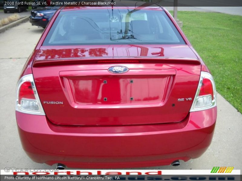 Redfire Metallic / Charcoal Black/Red 2008 Ford Fusion SE V6