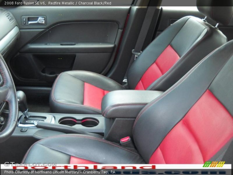 Redfire Metallic / Charcoal Black/Red 2008 Ford Fusion SE V6