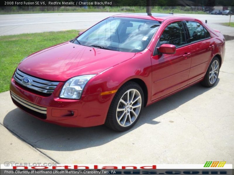 Redfire Metallic / Charcoal Black/Red 2008 Ford Fusion SE V6