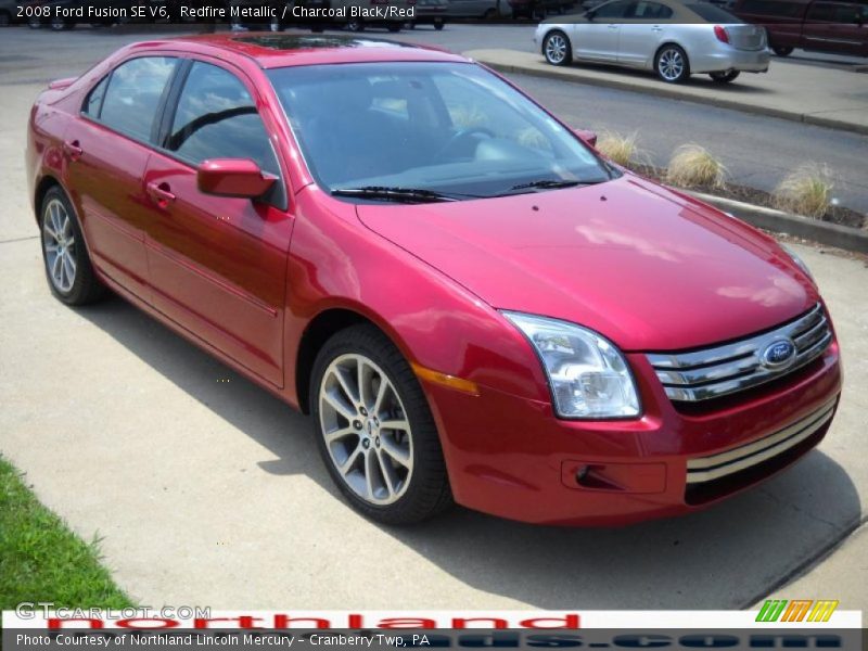 Redfire Metallic / Charcoal Black/Red 2008 Ford Fusion SE V6