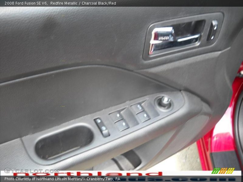Redfire Metallic / Charcoal Black/Red 2008 Ford Fusion SE V6