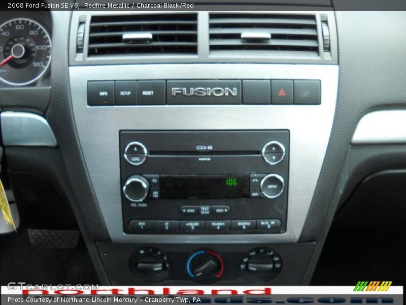 Redfire Metallic / Charcoal Black/Red 2008 Ford Fusion SE V6