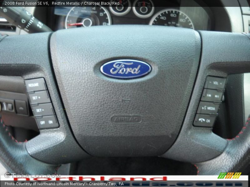 Redfire Metallic / Charcoal Black/Red 2008 Ford Fusion SE V6