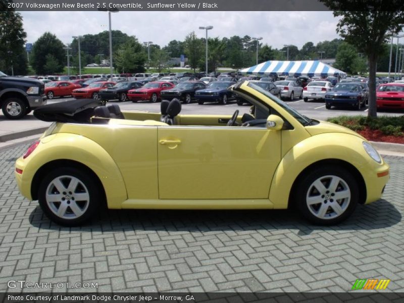Sunflower Yellow / Black 2007 Volkswagen New Beetle 2.5 Convertible