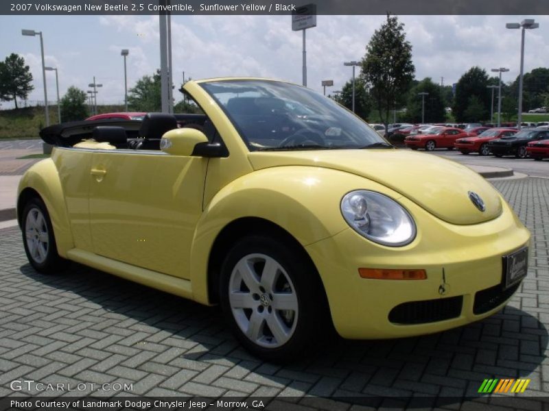 Sunflower Yellow / Black 2007 Volkswagen New Beetle 2.5 Convertible