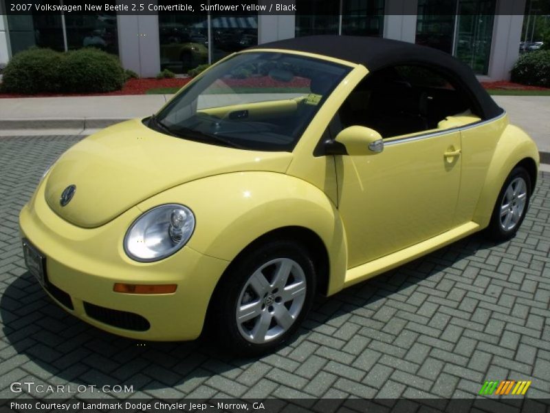 Sunflower Yellow / Black 2007 Volkswagen New Beetle 2.5 Convertible