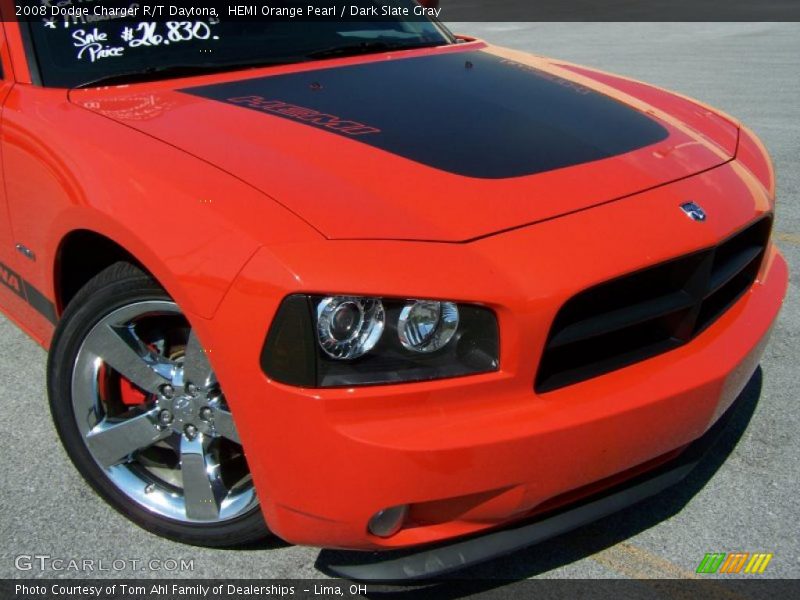 HEMI Orange Pearl / Dark Slate Gray 2008 Dodge Charger R/T Daytona