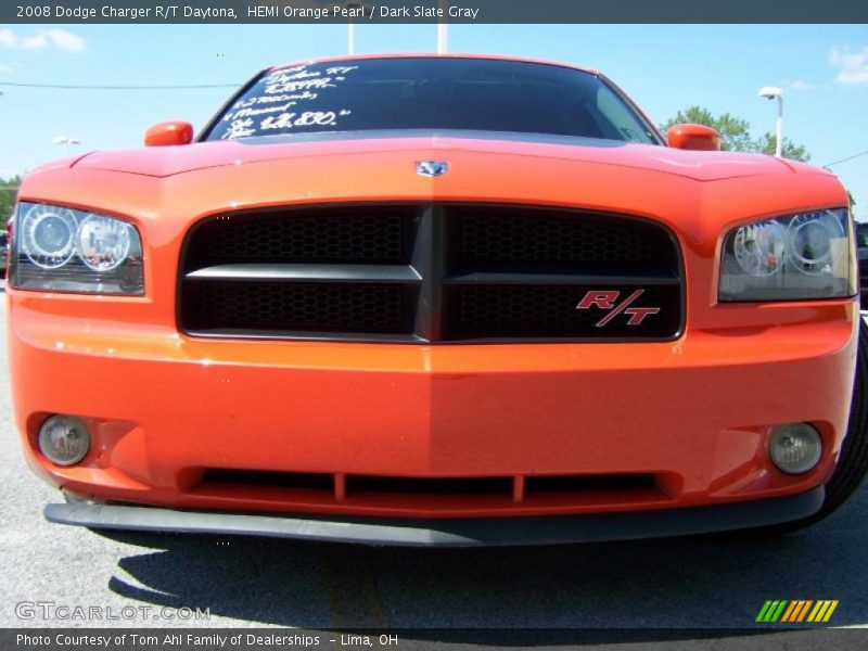HEMI Orange Pearl / Dark Slate Gray 2008 Dodge Charger R/T Daytona