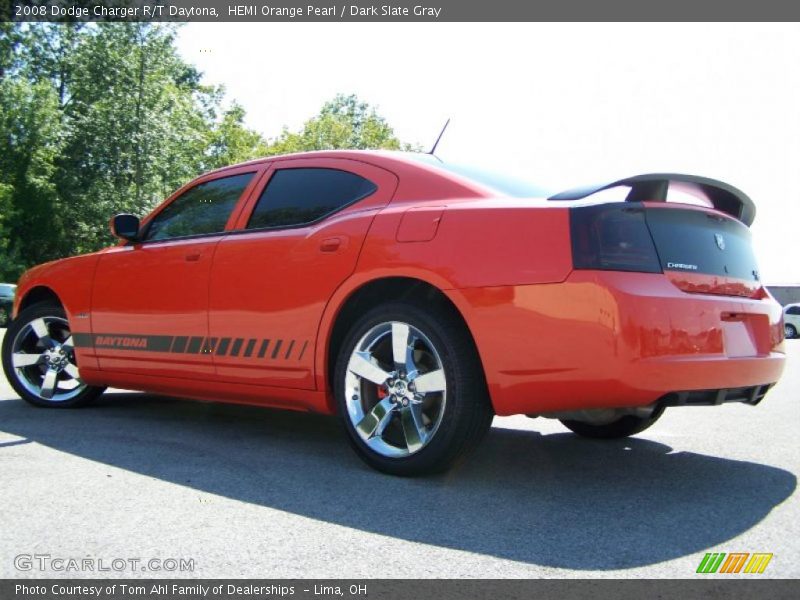HEMI Orange Pearl / Dark Slate Gray 2008 Dodge Charger R/T Daytona