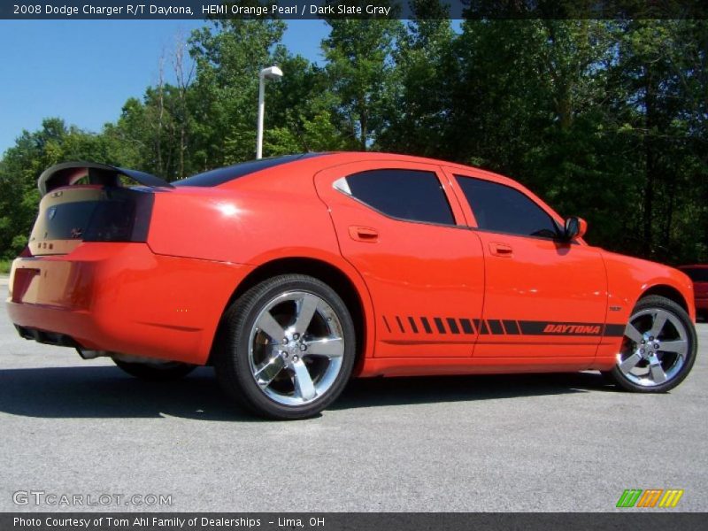 HEMI Orange Pearl / Dark Slate Gray 2008 Dodge Charger R/T Daytona