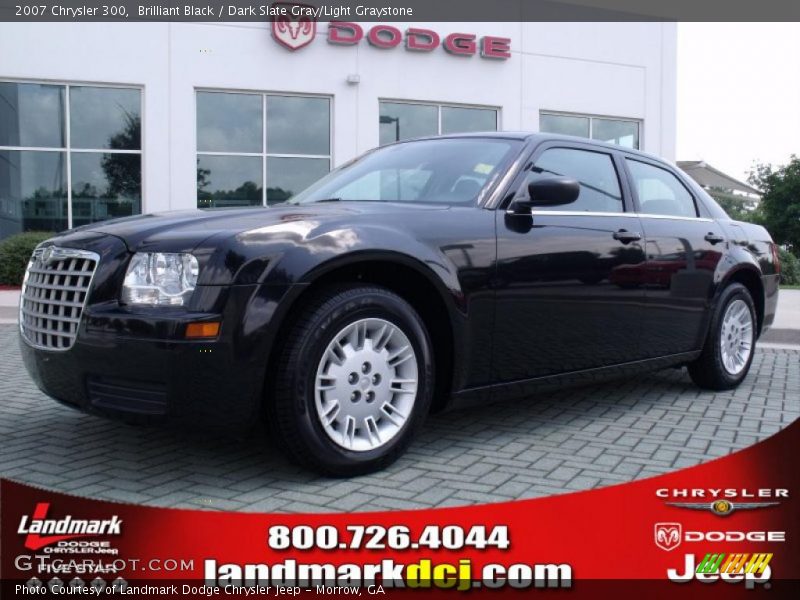 Brilliant Black / Dark Slate Gray/Light Graystone 2007 Chrysler 300