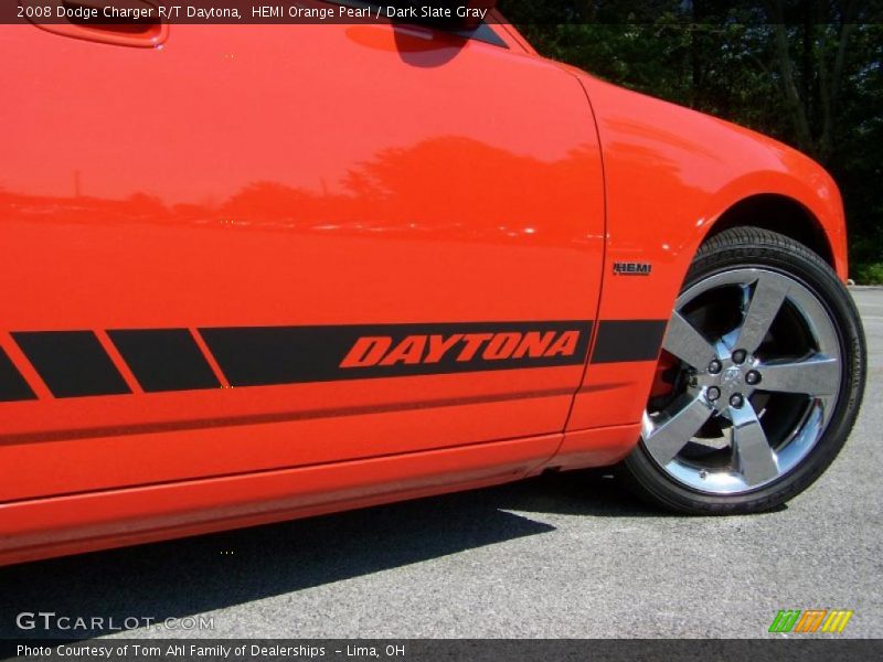 HEMI Orange Pearl / Dark Slate Gray 2008 Dodge Charger R/T Daytona