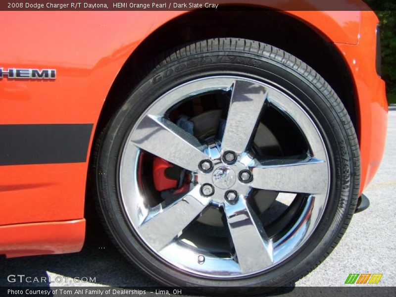 HEMI Orange Pearl / Dark Slate Gray 2008 Dodge Charger R/T Daytona
