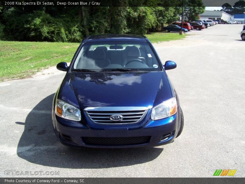 Deep Ocean Blue / Gray 2008 Kia Spectra EX Sedan