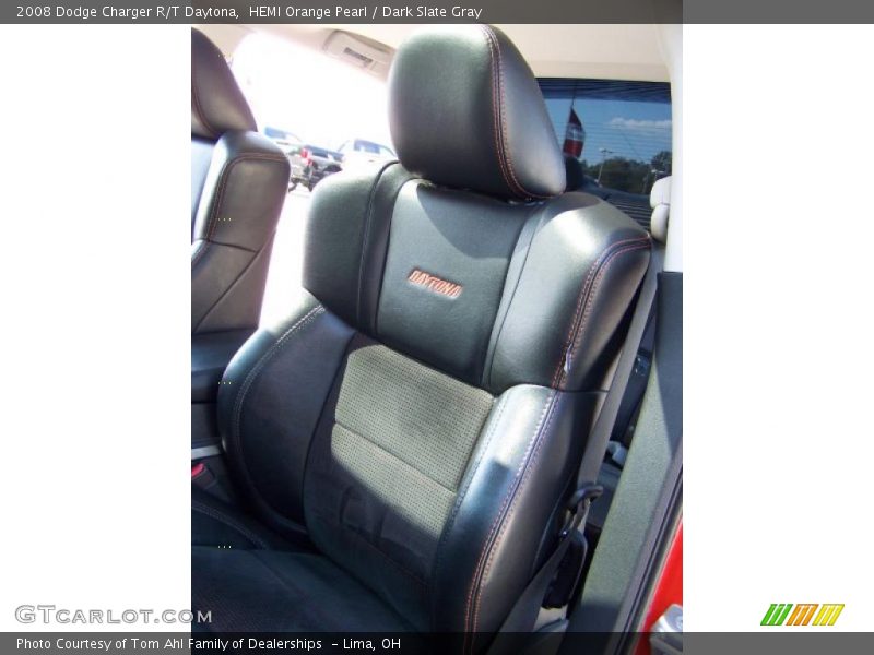 HEMI Orange Pearl / Dark Slate Gray 2008 Dodge Charger R/T Daytona