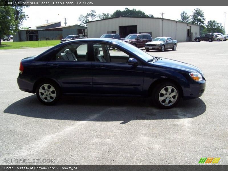 Deep Ocean Blue / Gray 2008 Kia Spectra EX Sedan