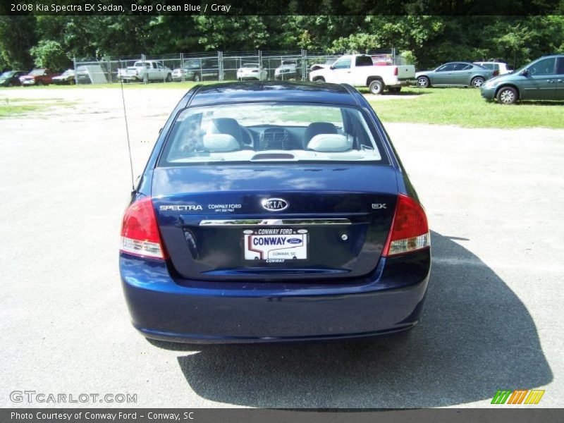 Deep Ocean Blue / Gray 2008 Kia Spectra EX Sedan