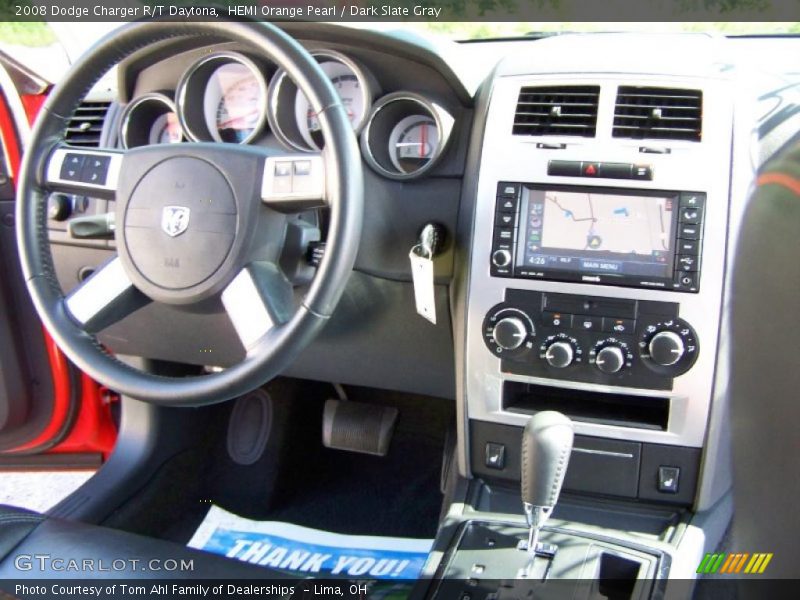 HEMI Orange Pearl / Dark Slate Gray 2008 Dodge Charger R/T Daytona