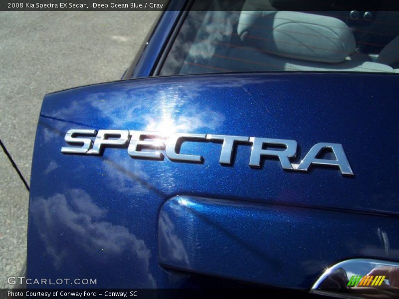 Deep Ocean Blue / Gray 2008 Kia Spectra EX Sedan