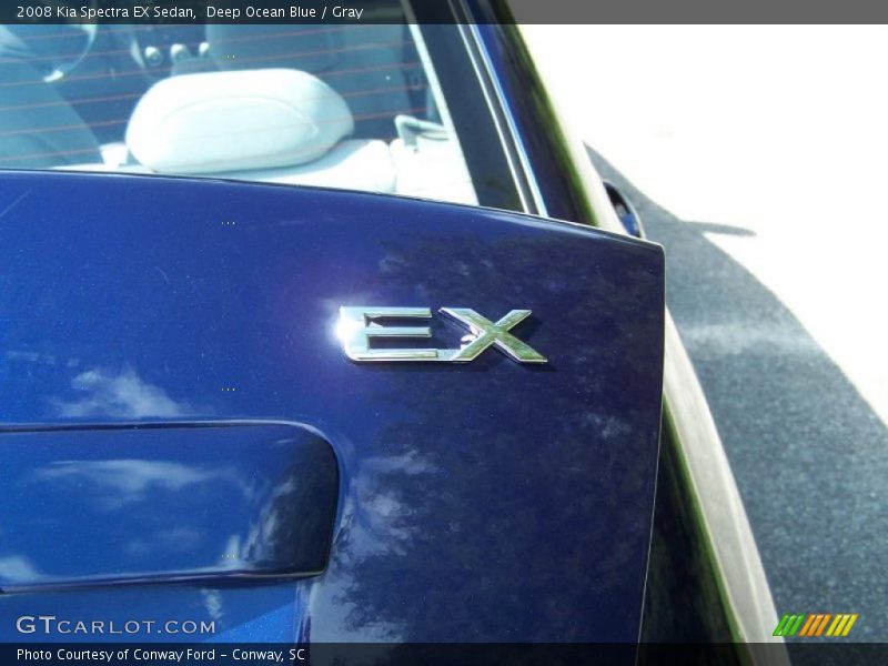 Deep Ocean Blue / Gray 2008 Kia Spectra EX Sedan