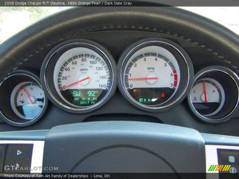 HEMI Orange Pearl / Dark Slate Gray 2008 Dodge Charger R/T Daytona