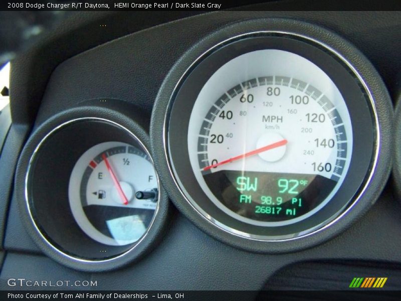 HEMI Orange Pearl / Dark Slate Gray 2008 Dodge Charger R/T Daytona