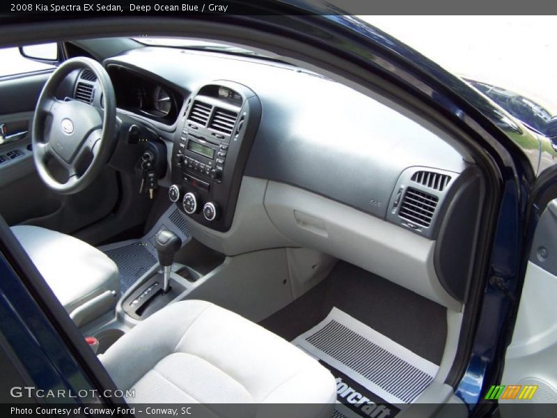 Deep Ocean Blue / Gray 2008 Kia Spectra EX Sedan