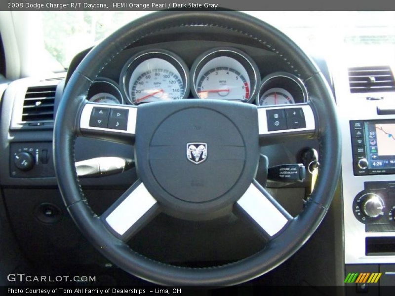 HEMI Orange Pearl / Dark Slate Gray 2008 Dodge Charger R/T Daytona