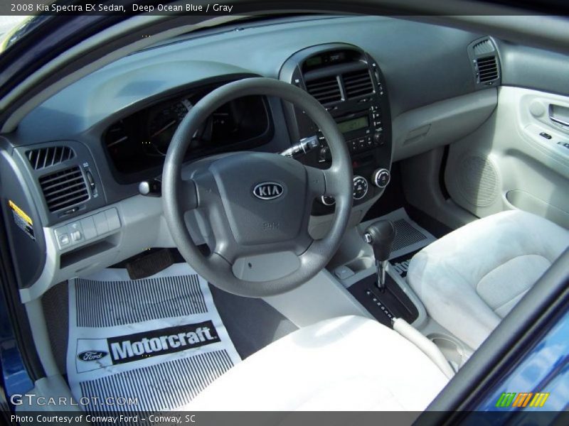 Deep Ocean Blue / Gray 2008 Kia Spectra EX Sedan