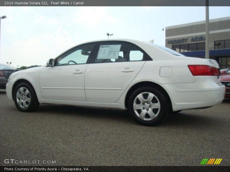 Pearl White / Camel 2010 Hyundai Sonata GLS