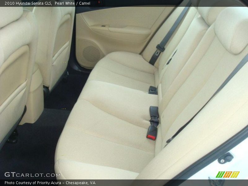 Pearl White / Camel 2010 Hyundai Sonata GLS