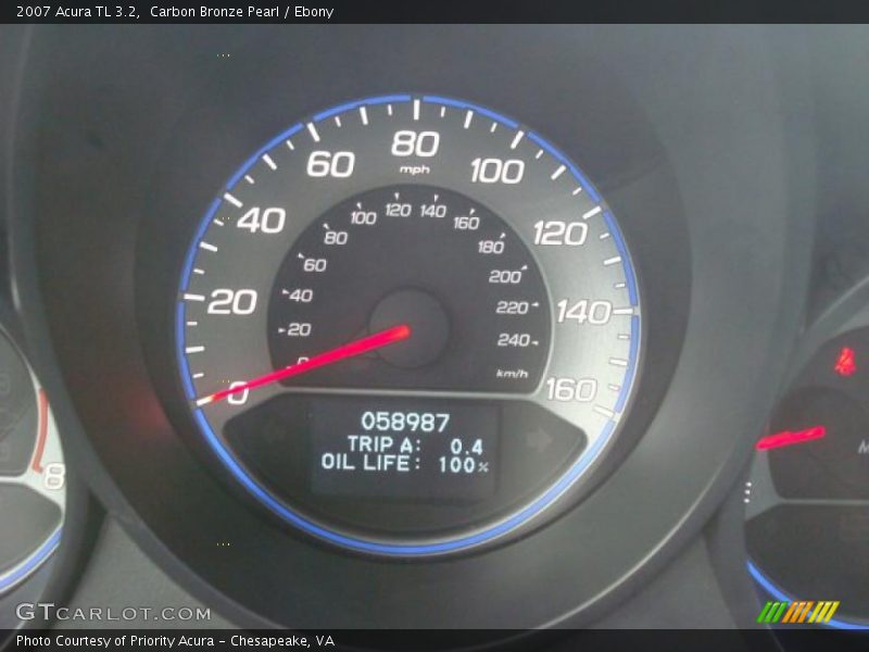 Carbon Bronze Pearl / Ebony 2007 Acura TL 3.2