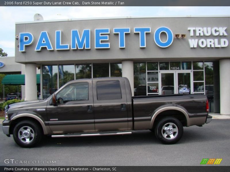 Dark Stone Metallic / Tan 2006 Ford F250 Super Duty Lariat Crew Cab