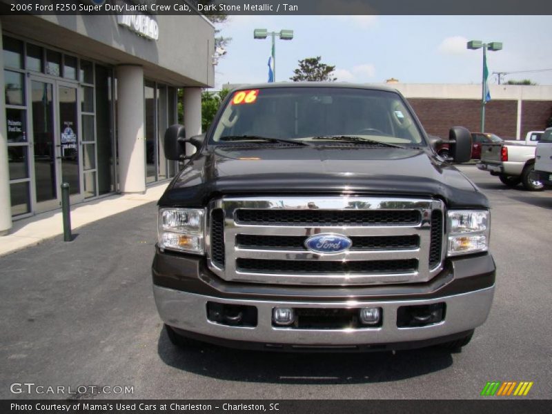 Dark Stone Metallic / Tan 2006 Ford F250 Super Duty Lariat Crew Cab