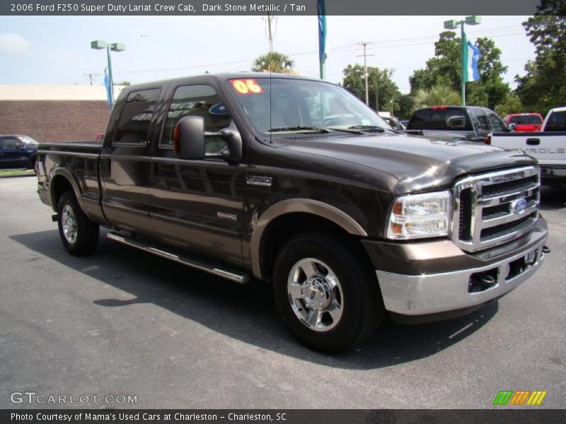 Dark Stone Metallic / Tan 2006 Ford F250 Super Duty Lariat Crew Cab