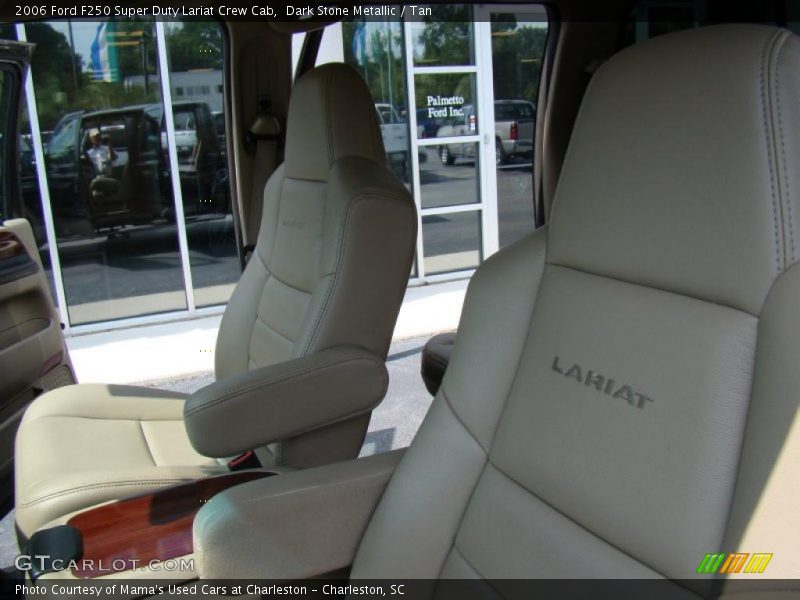 Dark Stone Metallic / Tan 2006 Ford F250 Super Duty Lariat Crew Cab