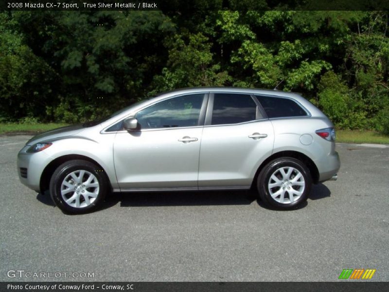 True Silver Metallic / Black 2008 Mazda CX-7 Sport