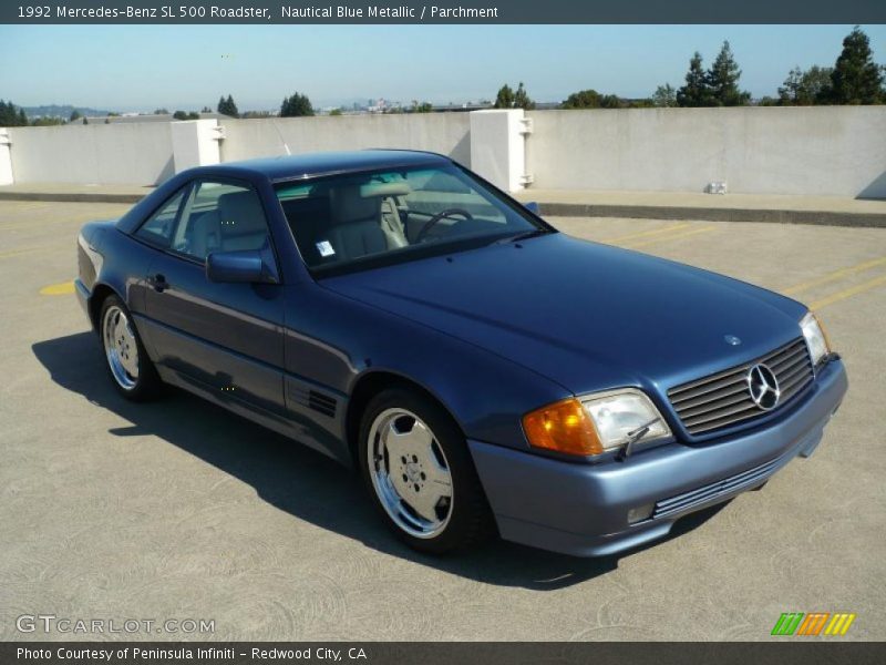 Nautical Blue Metallic / Parchment 1992 Mercedes-Benz SL 500 Roadster