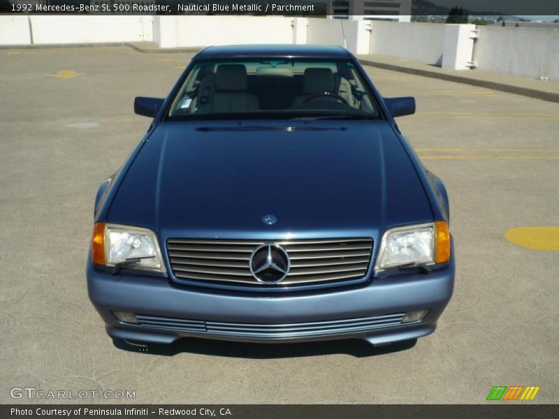 Nautical Blue Metallic / Parchment 1992 Mercedes-Benz SL 500 Roadster