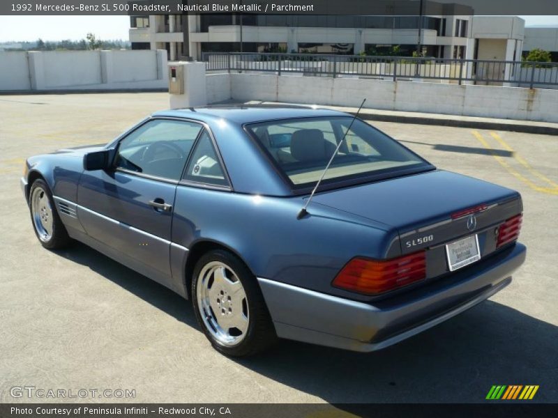 Nautical Blue Metallic / Parchment 1992 Mercedes-Benz SL 500 Roadster
