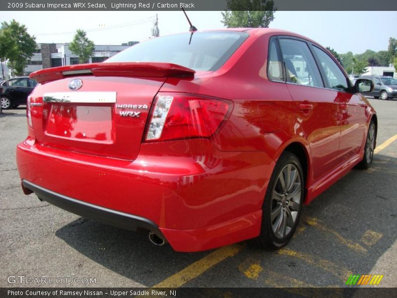 Lightning Red / Carbon Black 2009 Subaru Impreza WRX Sedan
