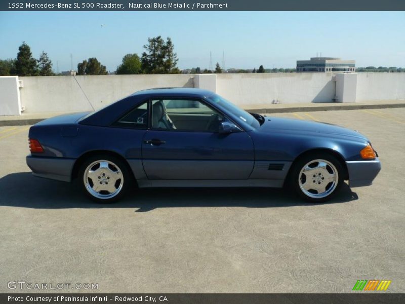 Nautical Blue Metallic / Parchment 1992 Mercedes-Benz SL 500 Roadster