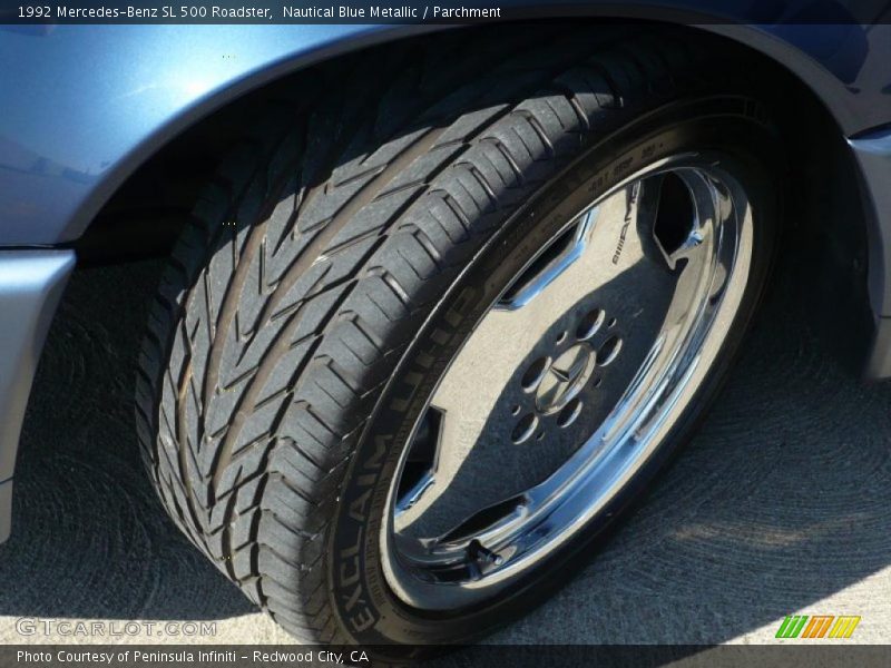 Nautical Blue Metallic / Parchment 1992 Mercedes-Benz SL 500 Roadster