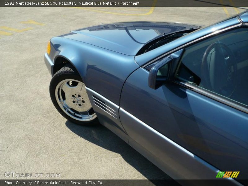 Nautical Blue Metallic / Parchment 1992 Mercedes-Benz SL 500 Roadster